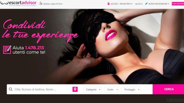 Imagen del portal Escort Advisor, que denuncia ser perseguido por Google / EA