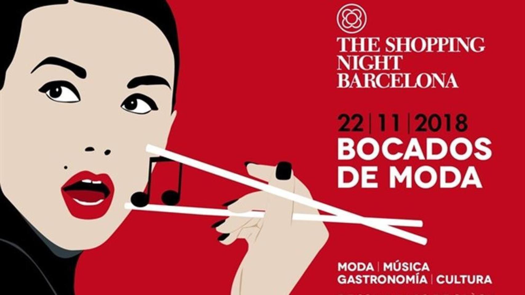 Cartel de la novena edición del evento 'The Shopping Night Barcelona 2018' / EFE