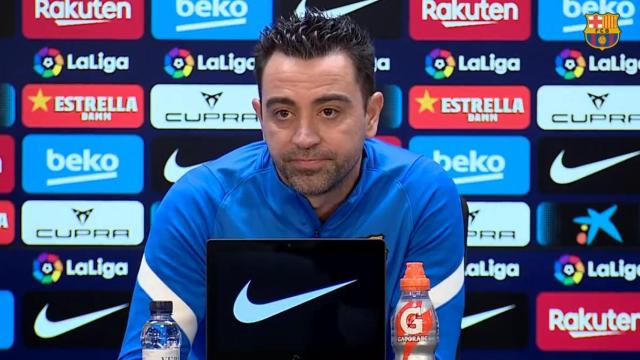 Xavi Hernández, en la previa de un partido de la Liga / FCB
