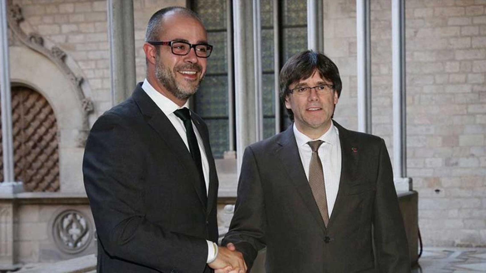 Miquel Buch y Carles Puigdemont, en una imagen de archivo