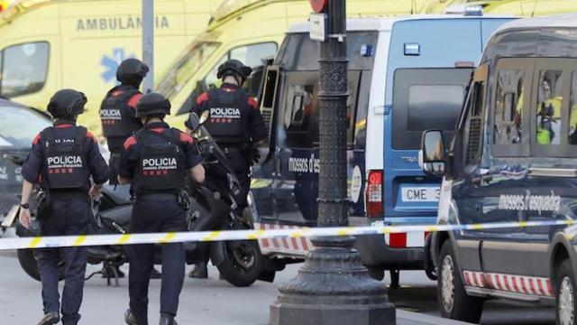 Los Mossos d'Esquadra durante una de las actuaciones tras el atentado de Las Ramblas de Barcelona / CG