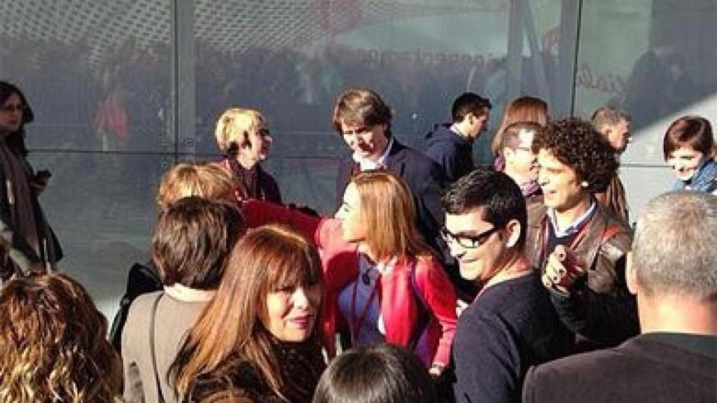 Carme Chacón, a su llegada a la Conferencia Política del PSOE, este sábado
