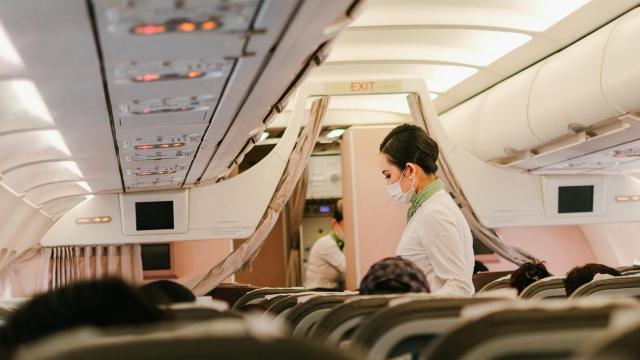 Imagen de archivo de una azafata de vuelo / PEXELS