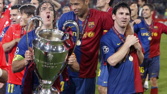 Los futbolistas del Barça, tras ganar la Champions de 2009 / RTVE