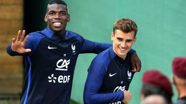 Paul Pogba y Antoine Griezmann con la selección francesa / Redes