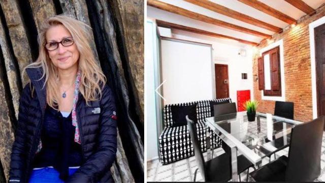 Montse Pérez, la víctima del realquiler en Airbnb, y su piso en Barceloneta, en la Ciudad Condal / CG