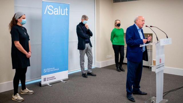 Josep Maria Argimon, consejero catalán de Salud (i), con Joan Vegué (d) / Cedida