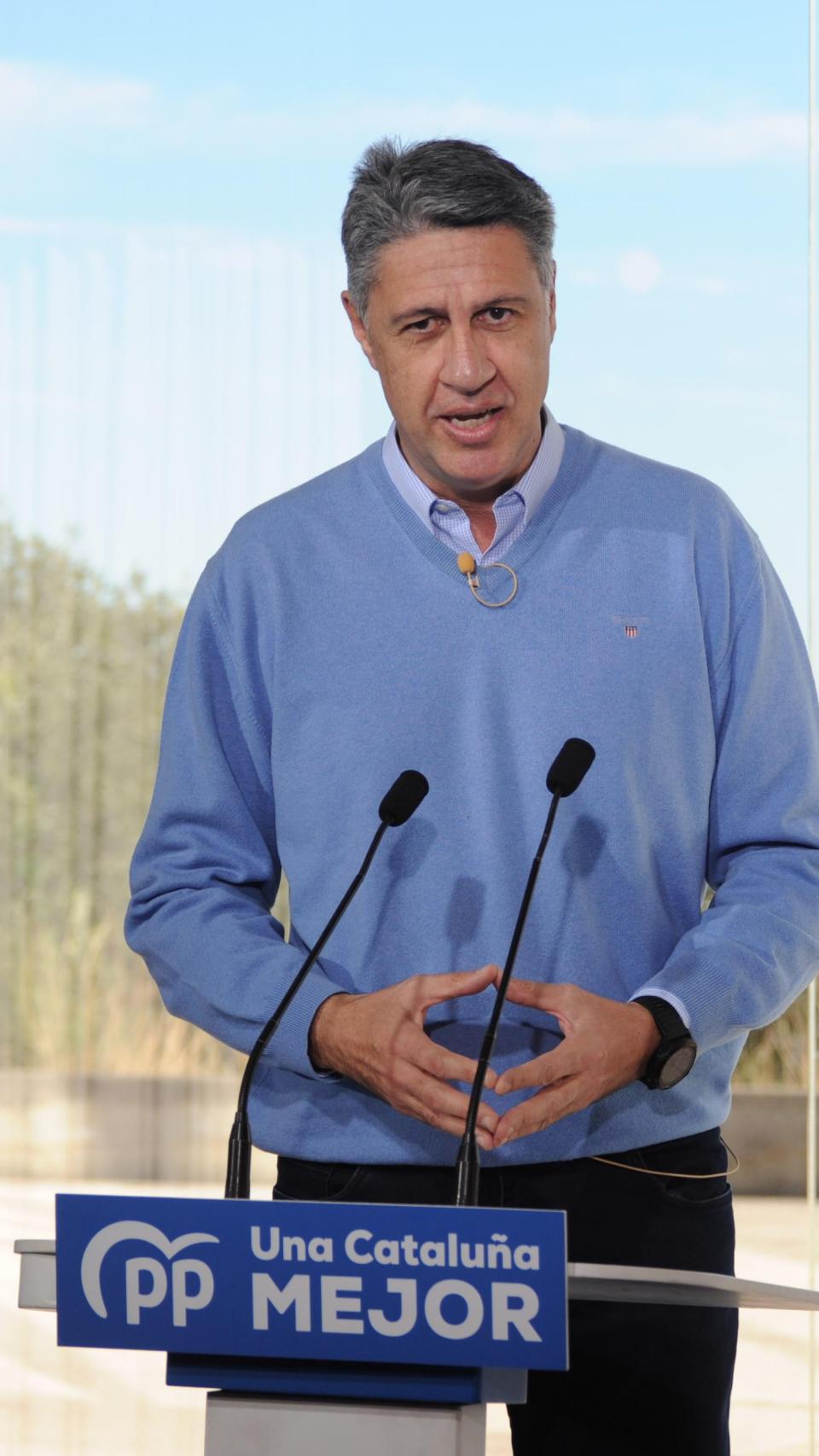 El alcalde de Badalona, Xavier García Albiol (PP), durante un acto de campaña con alcaldes / EUROPA PRESS