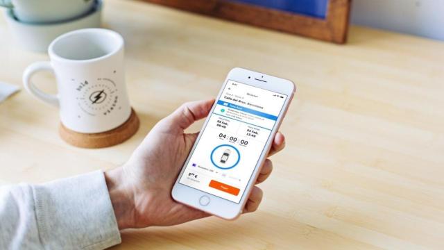 Interfaz de Parclick, una app que digitaliza los 'parkings' en Barcelona y Madrid / PARCLICK