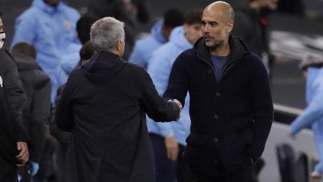 Guardiola y Mourinho en el Tottenham-Manchester City / EFE