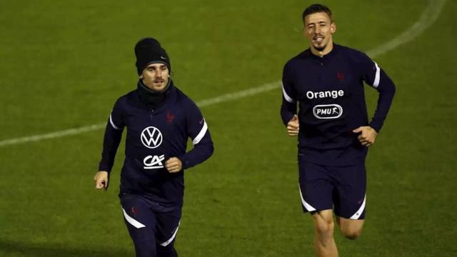 Lenglet y Griezmann, con la selección francesa | EFE