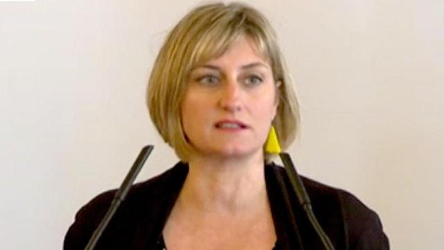 Alba Vergés, consellera de Salud de la Generalitat, en la rueda de prensa sobre el Coronavirus / CG