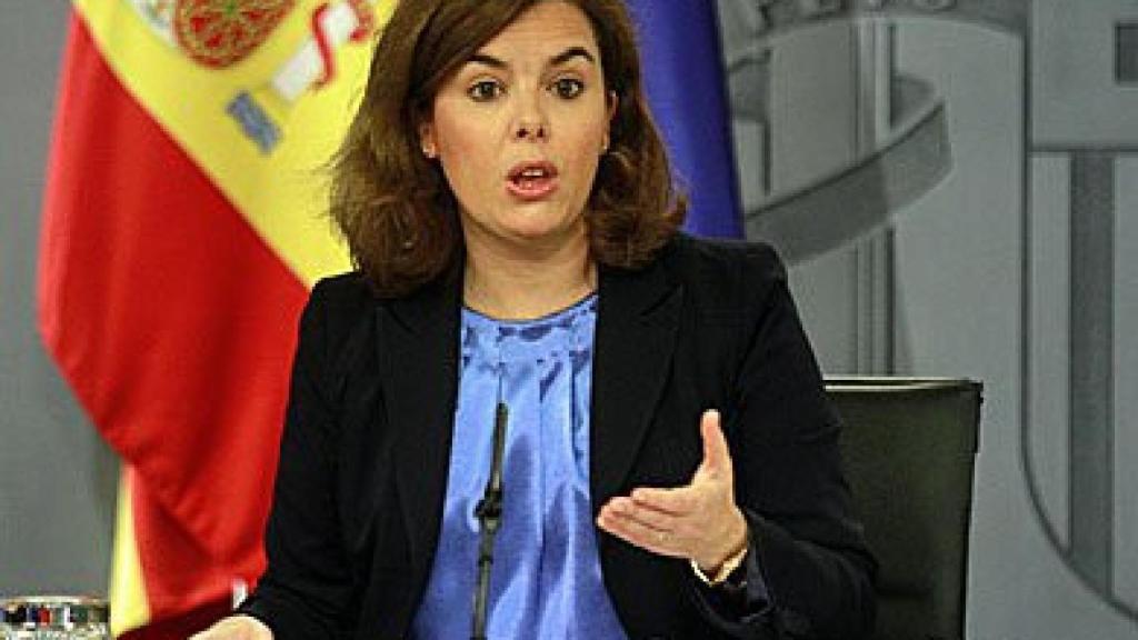 La vicepresidenta del Gobierno, Soraya Sáenz de Santamaría