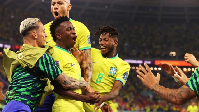 Vinicius Jr, celebrando un gol marcado con la selección de Brasil / EFE