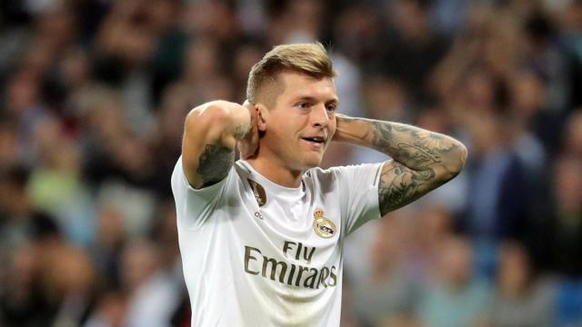 Kroos lamenta una acción en un partido con el Real Madrid | EFE