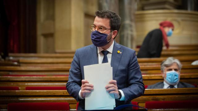 El vicepresidente en funciones de presidente de la Generalitat, Pere Aragonès, en una imagen de archivo / EUROPA PRESS