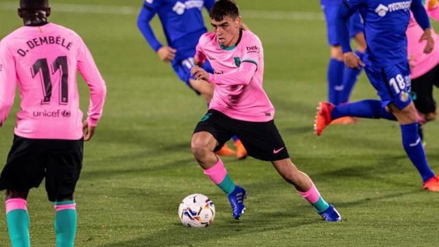 Pedri, en una acción del Barça-Getafe | EFE