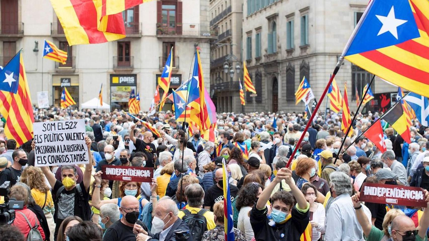 Manifestación a favor de la independencia de Cataluña