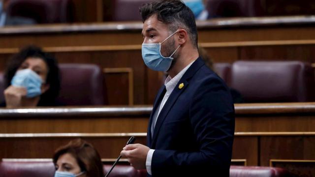 El líder de ERC, Gabriel Rufián, en el Congreso / EFE