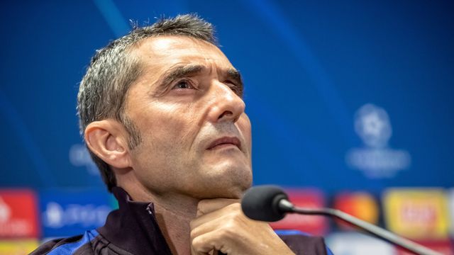 Valverde en la rueda de prensa previa al choque contra el Slavia / EFE