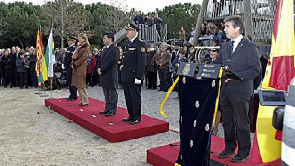 Ignacio Cosidó, durante el homenaje a los policías asesinados por ETA en Sabadell en 1990