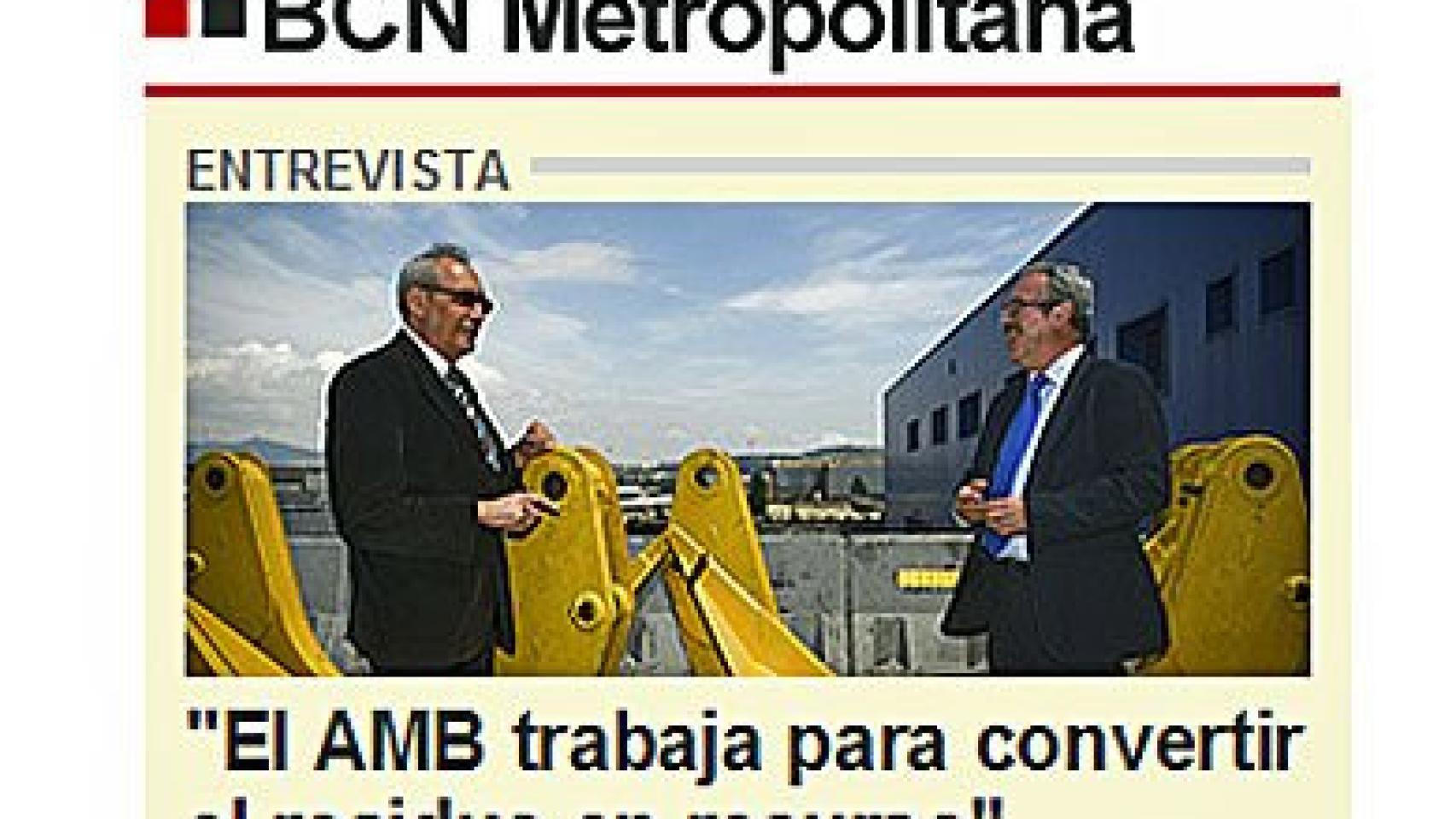 'Barcelona metropolitana', sección patrocinada por el AMB en 'El Periódico'