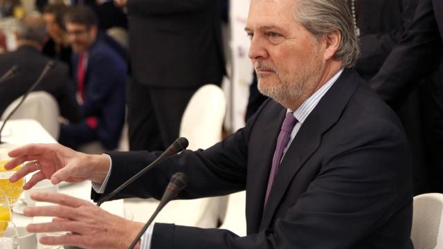 Íñigo Méndez de Vigo, ministro de Educación y portavoz del Gobierno, en una imagen de archivo en su comparecencia semanal tras la reunión del consejo de ministros / EFE