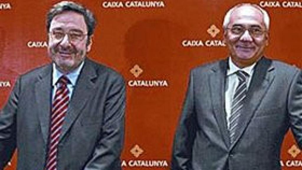Narcís Serra y Adolf Todó, de Caixa Catalunya