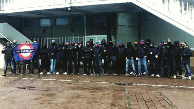 Una imagen de los Boixos Nois en los aldeaños del Camp Nou / Redes