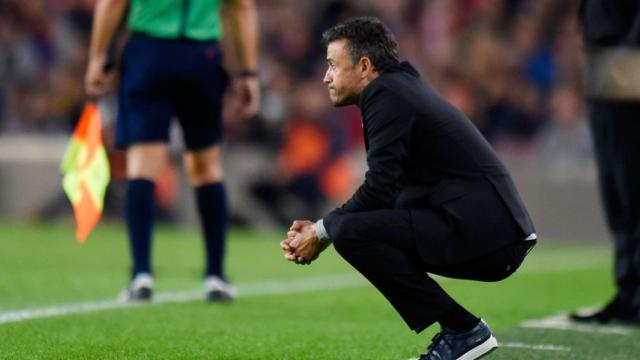 Luis Enrique en un partido del Barça / EFE