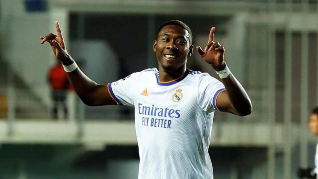 David Alaba celebra un gol contra el Sheriff Tiraspol / Real Madrid