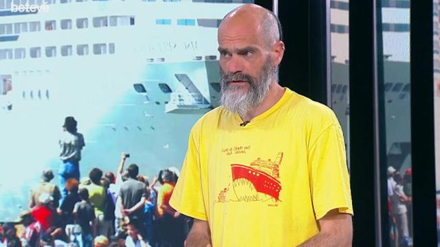 Daniel Pardo, miembro de Plataforma Stop Creuers y de Asamblea de Barrios por el Decrecimiento Turístico / BETEVÉ