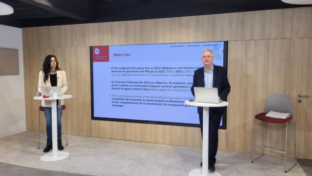 Presentación del informe de la Cámara de Comercio de Barcelona en la que se revisa a la baja el PIB catalán / CAMBRA DE COMERÇ DE BARCELONA