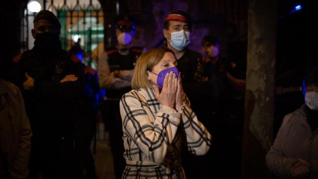 Carme Forcadell, volviendo a la cárcel barcelonesa de Wad Ras tras perder el tercer grado penitenciario / DAVID ZORRAKINO