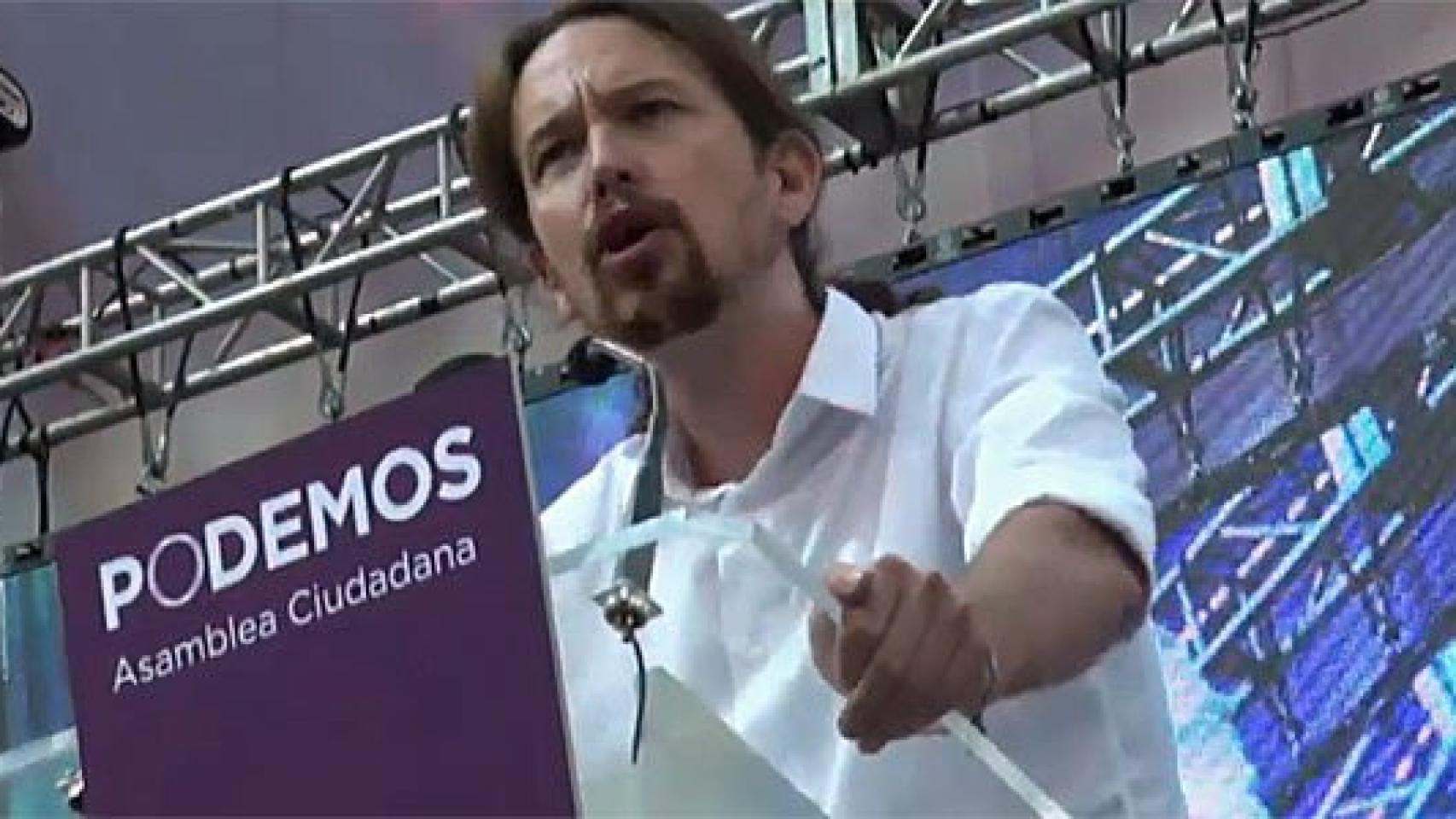 El líder de Podemos, Pablo Iglesias