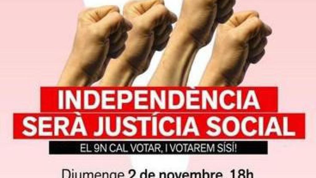 Evento organizado por el colectivo 'Esquerres pel sí sí'