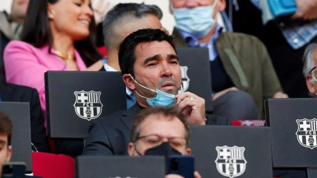 Deco, espectador en el Barça-Atlético disputado en el Camp Nou / EFE