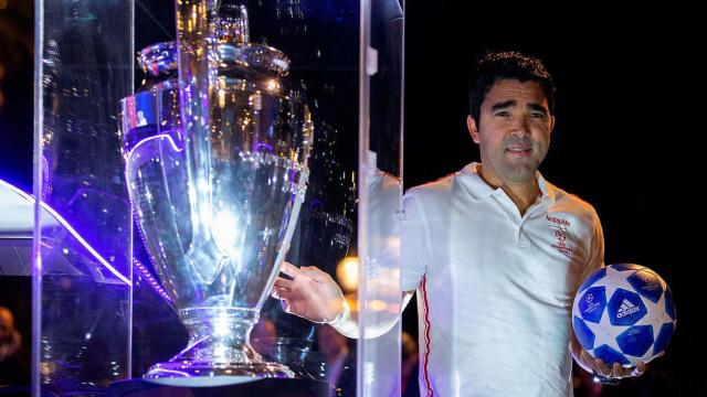 Deco, exjugador del Barça, en un acto promocional de la Champions League / EFE