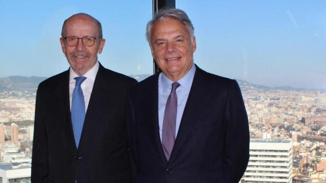 A la izquierda, Enrique Díaz-Morera, presidente de EDM, junto a Ignacio Garralda, presidente de Mutua Madrileña