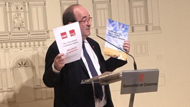 Miquel Iceta, líder del PSC, exhibe sus propuestas tras la Mesa de Diálogo, que incluyen la reforma del delito de sedición presentada por Units / CG