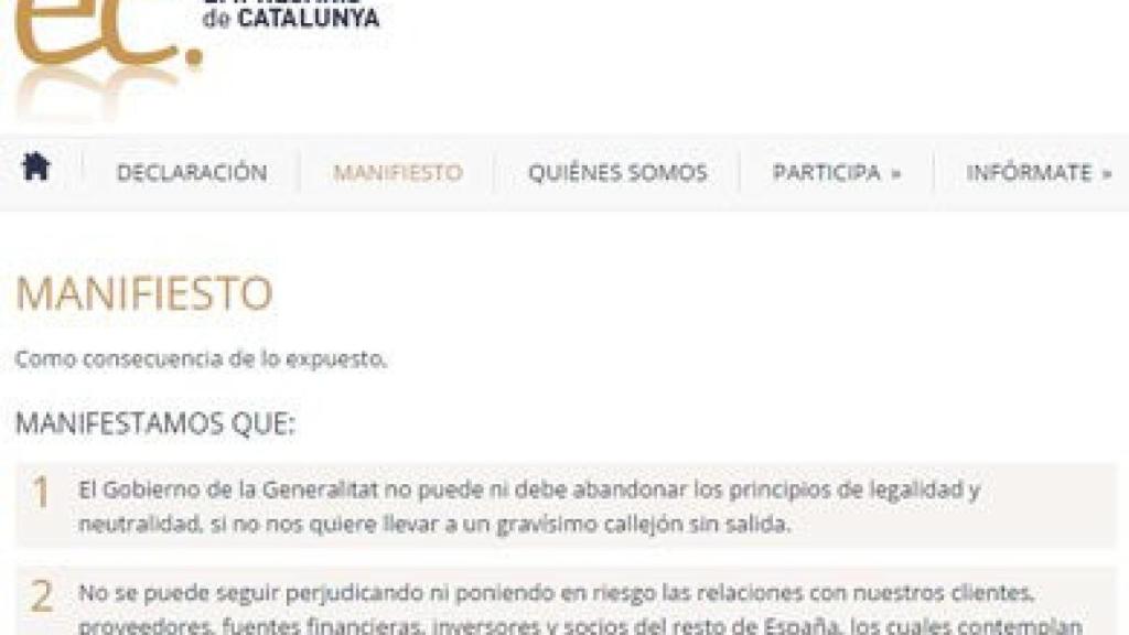 Empresarios y directivos catalanes contrarios a la secesión lanzan la asociación 'Empresaris de Catalunya'