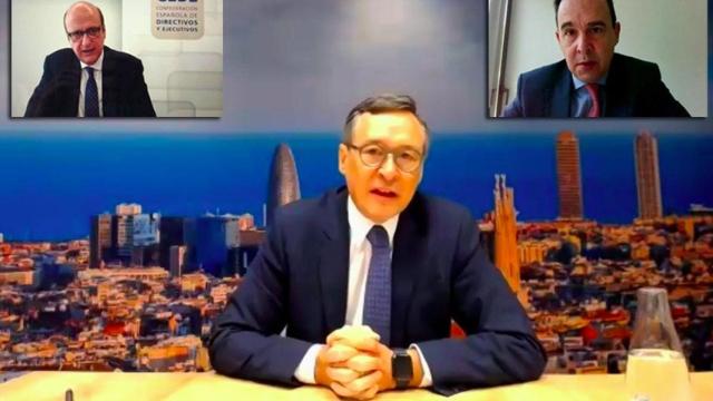 El presidente de Agbar, Àngel Simón, en una conferencia anterior / EP