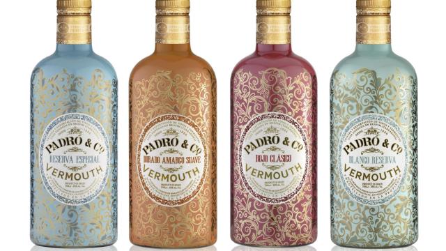 Las cuatro variedades del vermut Padró que se sirven en caja de madera