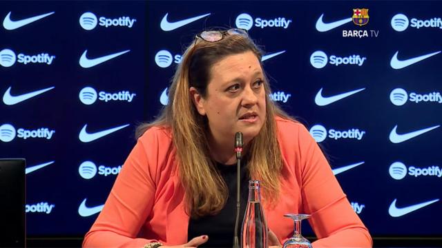 Elena Fort, durante la comparecencia sobre el plan de movilidad del Espai Barça / REDES