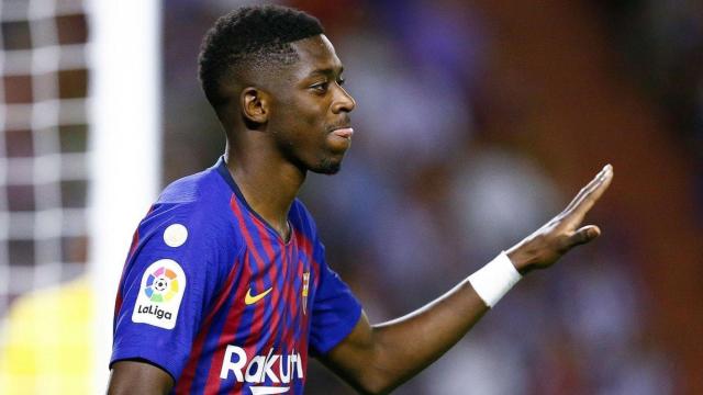 Ousmane Dembelé en un partido con el Barça / EFE