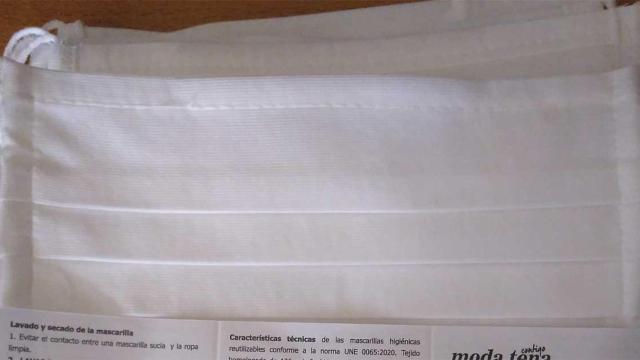 Lote de mascarillas higiénicas adquiridas por la Consejería de Educación / EDUCACIÓ INTERSINDICAL-CSC (TWITTER)