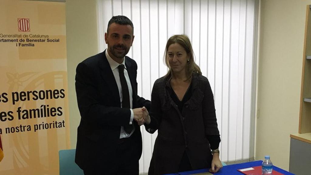 El consejero de Cultura, Santi Vila, y la consejera de Presidencia, Neus Munté.