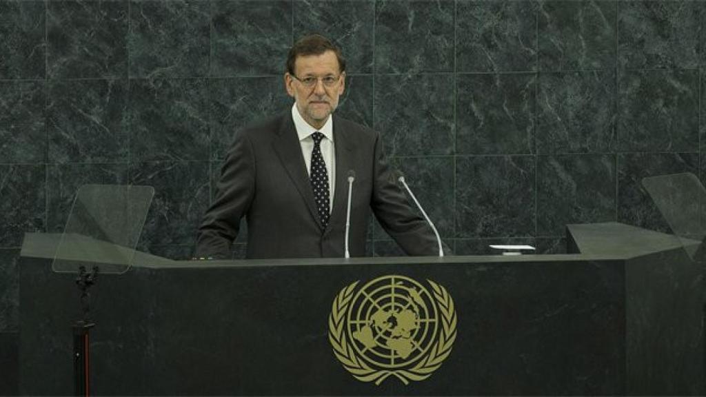Mariano Rajoy, presidente del Gobierno, en su intervención ante la Asamblea General de la ONU