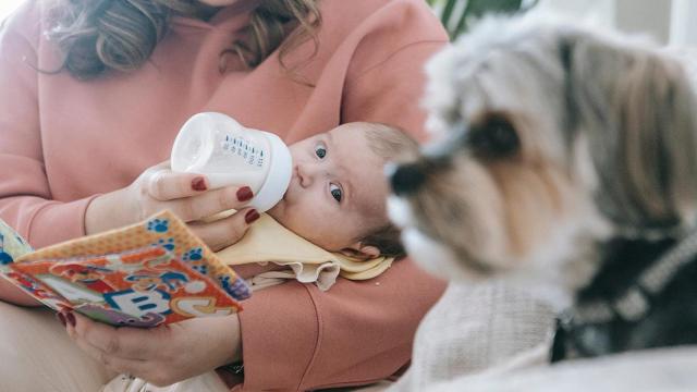 Un bebé es alimentado por su madre / PEXELS