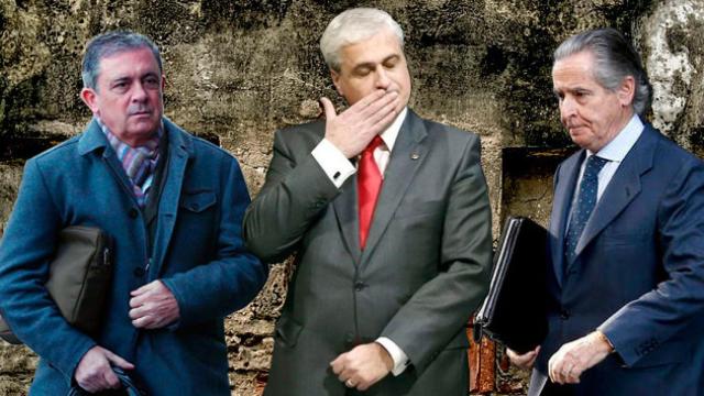 Jordi Pujol Ferrusola (i), Germa Gordó (c) y Miguel Blesa (d) / FOTOMONTAJE CG